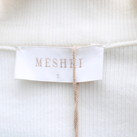 Meshki White Long Sleeve Bodysuit - Picture 5 of 8